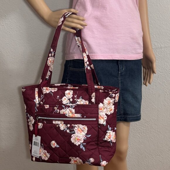 Vera Bradley Small Vera Tote in Performance Twill Blooms and Branches NWT - Picture 6 of 10